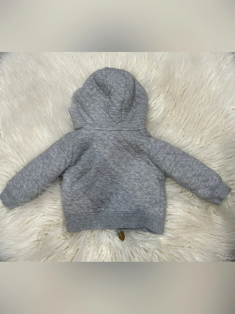 Carter's Heather Gray Sherpa-Lined Hooded Jacket with Ear Details